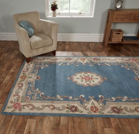 Covor Aubusson Blue, Flair Rugs, 75 x 150 cm, lana, multicolor