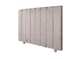 Pat matrimonial, Stockholm, Lines E, 140x200 cm, saltea tip Pocket, topper memory, Taupe