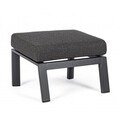 Taburet, Kledi Ottoman Charcoal, Bizzotto, 60x59x43 cm, aluminiu/olefin