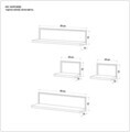 Set 4 rafturi de perete FLY173061, Gauge Concept, PAL, stejar