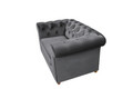 Fotoliu Oxford Chesterfield, 93x116x75 cm, Gri antracit