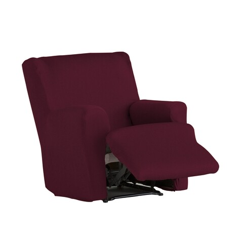 Husa fotoliu cu recliner elastica bi-stretch, Ulises, rosu granat C/8