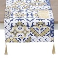 Traversa de masa Blue Gold, InArt, bumbac, 40x180 cm