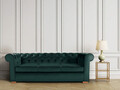 Canapea Oxford Chesterfield, 93x214x75 cm, 3 locuri, Verde