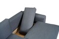 Canapea extensibila 3 locuri, Vienna, 106x269x92 cm, Gri inchis