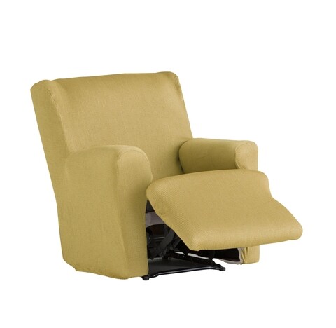 Husa fotoliu cu recliner elastica bi-stretch, Ulises, galben C/5