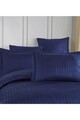 Lenjerie de pat dubla, Admiral, Bedora, 4 piese, 220x200 cm, 100% bumbac satinat, albastru