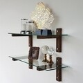 Set 2 rafturi de perete R200, Neostill, 85 x 25 x 25 cm, walnut
