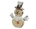 Decoratiune Snowman bark look, Decoris, 4x20x24 cm, spuma, multicolor