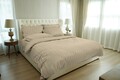 Lenjerie de pat, 2 persoane, 100% Bambus, 6 piese, 200x220 cm, Beige