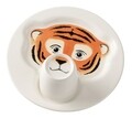 Set mic dejun copii 2 piese, Villeroy & Boch, Animal Friends Tiger, Ø 22 cm/190 ml, portelan premium