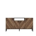 Comoda ELEGANTE-C, Gauge Concept, 150x38x75 cm, PAL, antracit/aluna