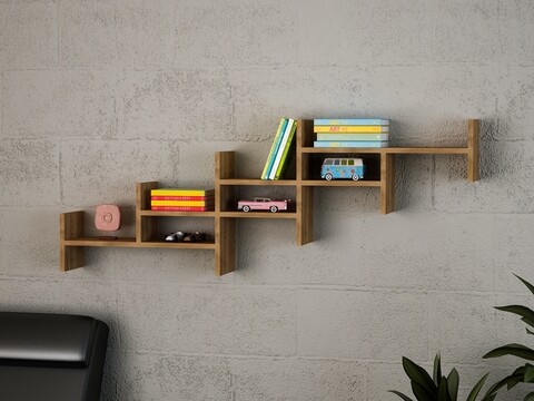 Raft pentru perete Allegro, Woody Fashion, 156,3x22x52,7 cm, aluna