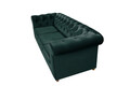 Canapea Oxford Chesterfield, 93x214x75 cm, 3 locuri, Verde