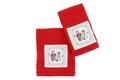 Set 2 prosoape de baie, Bahar Home, Kardan Adam, 100% bumbac, rosu