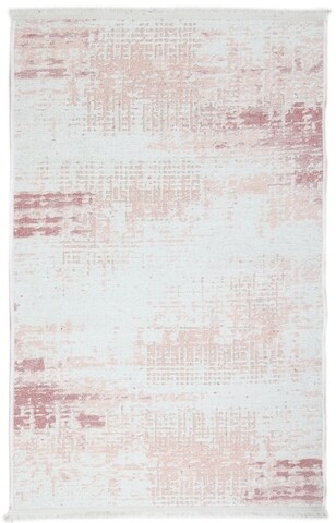 Covor Eko rezistent, NK 01 - Cream, Pink, 100% poliester,  75 x 200 cm