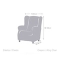 Husa fotoliu elastica bi-stretch, Sucre, wing chair, bej C/1