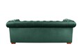 Canapea extensibila Oxford Chesterfield, 88x216x75 cm, 3 locuri, Green