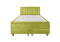 Pat matrimonial, Stockholm, Lines E, 160x200 cm, saltea tip Pocket, topper memory, Verde