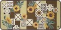 Covor pentru bucatarie, Olivio Tappeti, Carpet Queen 2, Brown Sunflower, 50 x 170 cm, 80% bumbac, 20% poliester, multicolor