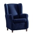Husa fotoliu elastica bi-stretch, Aquiles, wing chair, albastru C/3