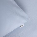 Lenjerie de pat dubla Defla, Homla, 3 piese, 160x200 cm, bumbac, albastru