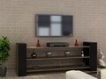 Comoda TV LIGHTNING, Gauge Concept, 150x30x60 cm, PAL, aluna/negru