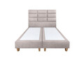 Pat matrimonial, Stockholm, Harmony E, 180x200 cm, saltea tip Pocket, topper memory, Taupe