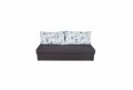 Canapea extensibila Alfi Grey 192x80x77 cm cu lada de depozitare, Blue Anemone