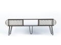 Comoda TV Mingitav Illia Maxi No.4, 151 x 30 x 48 cm, PAL/metal, walnut/negru