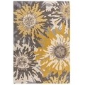 Covor Soft Floral, Flair Rugs, 120 x 170 cm, poliester, gri/ocru