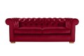 Canapea extensibila Oxford Chesterfield, 88x216x75 cm, 3 locuri, Red