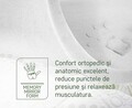 Saltea ortopedica Aloe Vera Dual Confort, 120x200x25cm, Memory 4 cm, 7 zone de confort, reversibila, fermitate medie