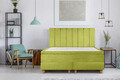 Pat matrimonial, Stockholm, Lines E, 140x200 cm, saltea tip Pocket, topper memory, Verde