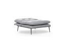 Fotoliu extensibil Martin Solo, Futon,130x90 cm, metal, gri