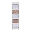 Comoda cu 5 sertare, Meredith, Bizzotto, 26x32x98 cm, lemn de paulownia