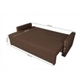 Canapea Extensibila Firenze Lux Dark Chocolate 218x85x85 cm + lada de depozitare, maro