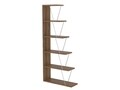 Biblioteca Rafevi Tars, 65 x 22 x 146 cm, PAL/metal, walnut/chrome