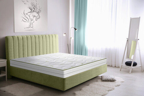 Saltea ortopedica Aloe Vera Dual Confort, 160x200x25cm, Memory 4 cm, 7 zone de confort, reversibila, fermitate medie