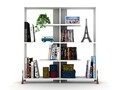 Biblioteca Rafevi Kipp, 113 x 28 x 115 cm, PAL/lemn, walnut/alb