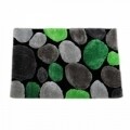 Covor Pebble Koberec Zelena, 80 x 150 cm, 100% poliester, gri/verde/negru