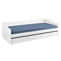 Pat multifunctional pentru o persoana, 90x190 cm, Leonie 23, Inter Link, lemn, alb