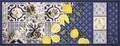 Covor pentru bucatarie, Olivio Tappeti, New Smile Modern, Blue Lemons, 50 x 100 cm, nylon, multicolor