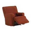 Husa fotoliu cu recliner elastica bi-stretch, Dorian, caramiziu C/9