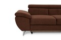Coltar dreapta extensibil, Tokyo, 207x260x93 cm, lada de depozitare, Maro