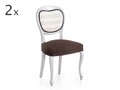 Set 2 huse scaun elastice bi-stretch, Premium Roc, maro C/7