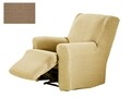 Husa fotoliu cu recliner elastica bi-stretch, Aquiles, bej in C/11