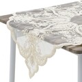 Fata de masa InArt Lace Bree, 85x85 cm, poliester, alb/ivoriu