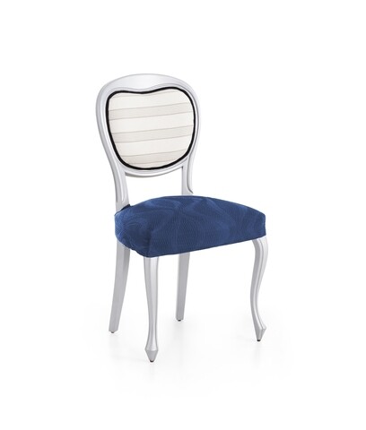 Set 6 huse scaun elastice bi-stretch, Iria, albastru C/3