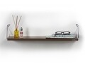 Raft de perete Rafevi Altai, 60 x 18 x 12.5 cm, PAL/metal, walnut/chrome